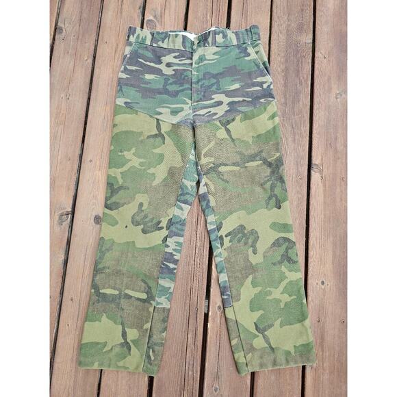 Vintage Cabelas Brush Guard Camo Hunting Pants Fleece Lined Upland Mens 36 - Picture 1 of 12